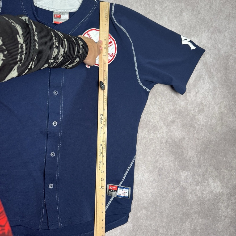 Nike Y2K Vintage New York Yankees Baseball Jersey MLB Embroidered Logo Men XL - Picture 9 of 11